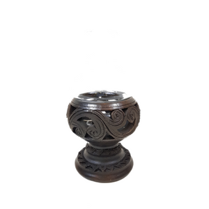 Oil Burner - Handmade Oil Burner Dark Brown