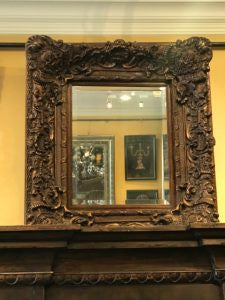 Small Gold Ornate Frame Mirror