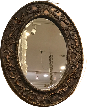 Oval Framed Dark Gold